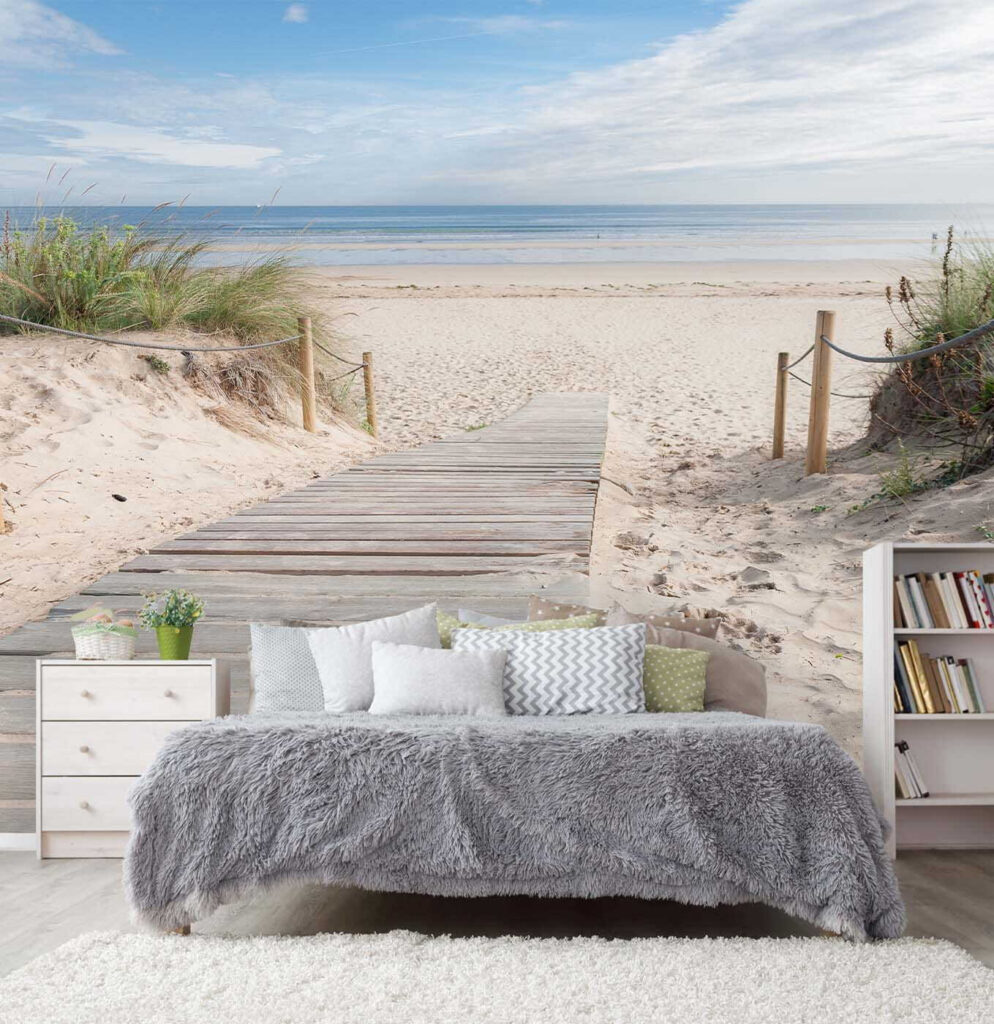Wooden walkway leading to a beach Wooden walkway leading to a beach