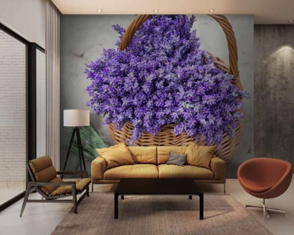 Panier de fleurs violettes Panier de fleurs violettes