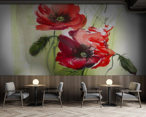 Peinture de fleurs rouges Peinture de fleurs rouges