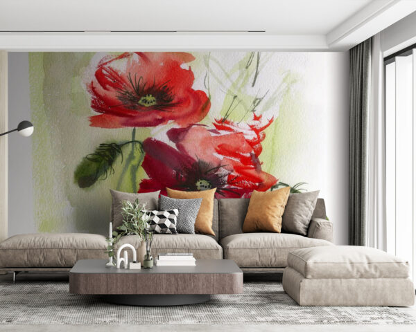 Peinture de fleurs rouges Peinture de fleurs rouges