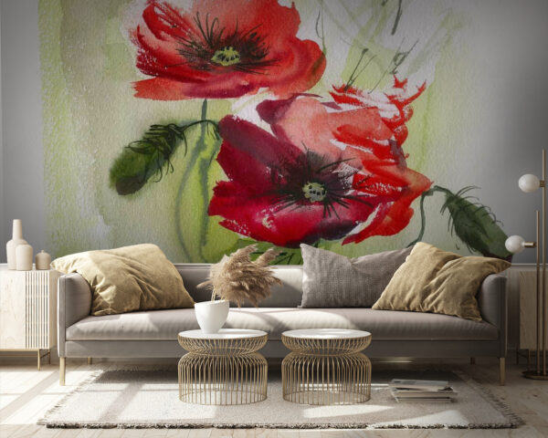 Peinture de fleurs rouges Peinture de fleurs rouges