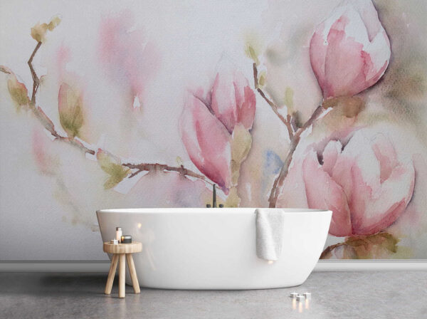 Aquarelle de fleurs roses Aquarelle de fleurs roses