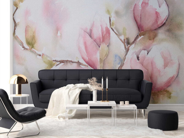 Aquarelle de fleurs roses Aquarelle de fleurs roses