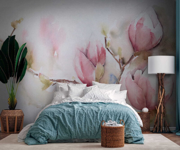 Aquarelle de fleurs roses Aquarelle de fleurs roses