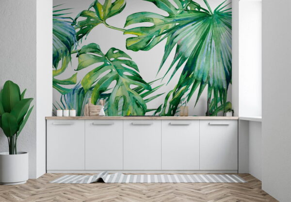 Feuilles vertes luxuriantes dans un arrangement vibrant Feuilles vertes luxuriantes dans un arrangement vibrant