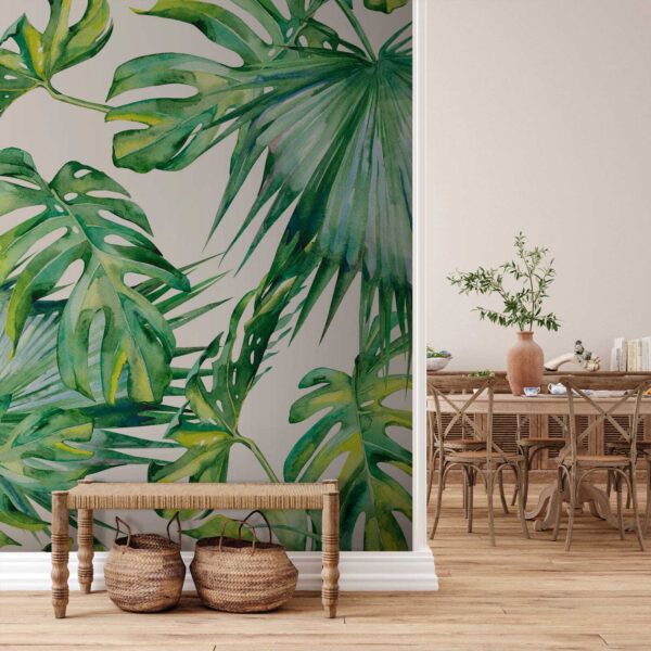 Feuilles vertes luxuriantes dans un arrangement vibrant Feuilles vertes luxuriantes dans un arrangement vibrant