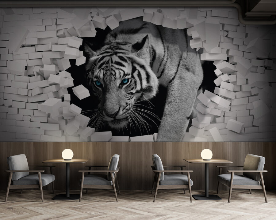 Tigre sortant d'un mur Tigre sortant d'un mur