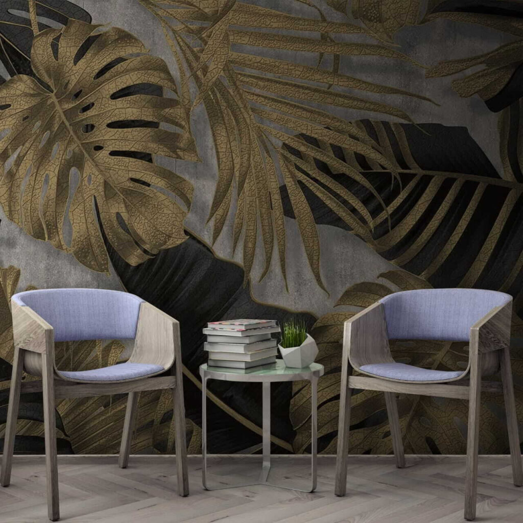 Élégant feuillage tropical sur fond texturé u53280piw1 1024x1024 - Élégant feuillage tropical sur fond texturé - tegory