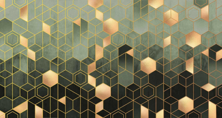 Pattern of hexagons and squares Pattern of hexagons and squares