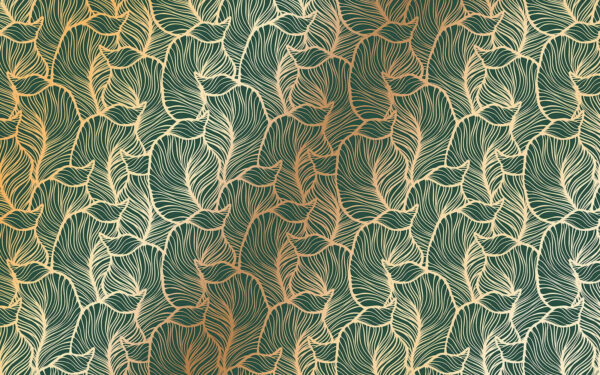 Motif de feuilles sur fond vert Motif de feuilles sur fond vert