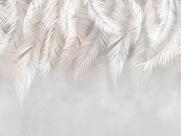 Motif de plumes blanches sur fond blanc Motif de plumes blanches sur fond blanc