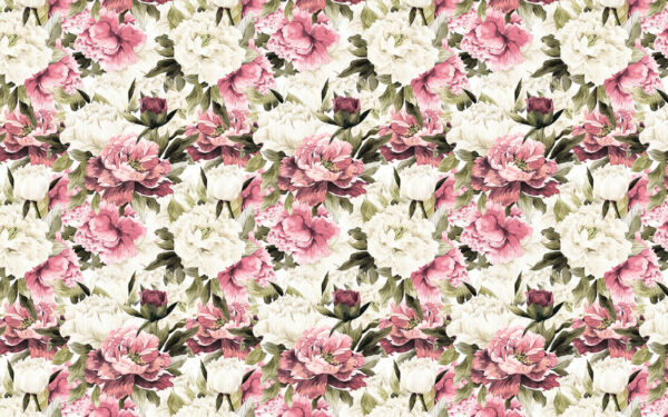 Motif de fleurs roses et blanches Motif de fleurs roses et blanches