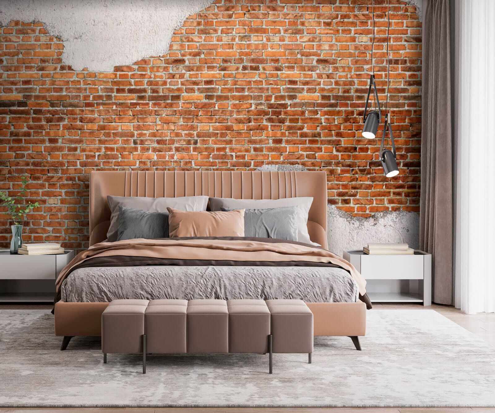 Mur de briques avec une couche blanche u53033pib1m - Mur de briques avec une couche blanche - tegory