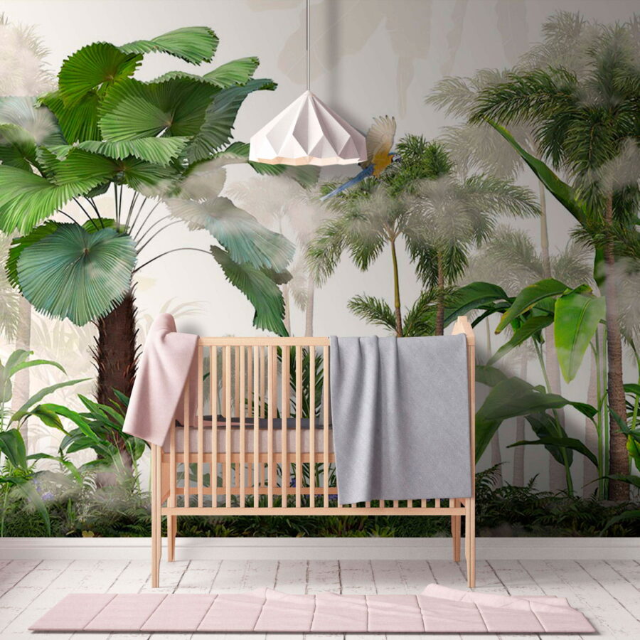 Groupe d'arbres et de plantes
