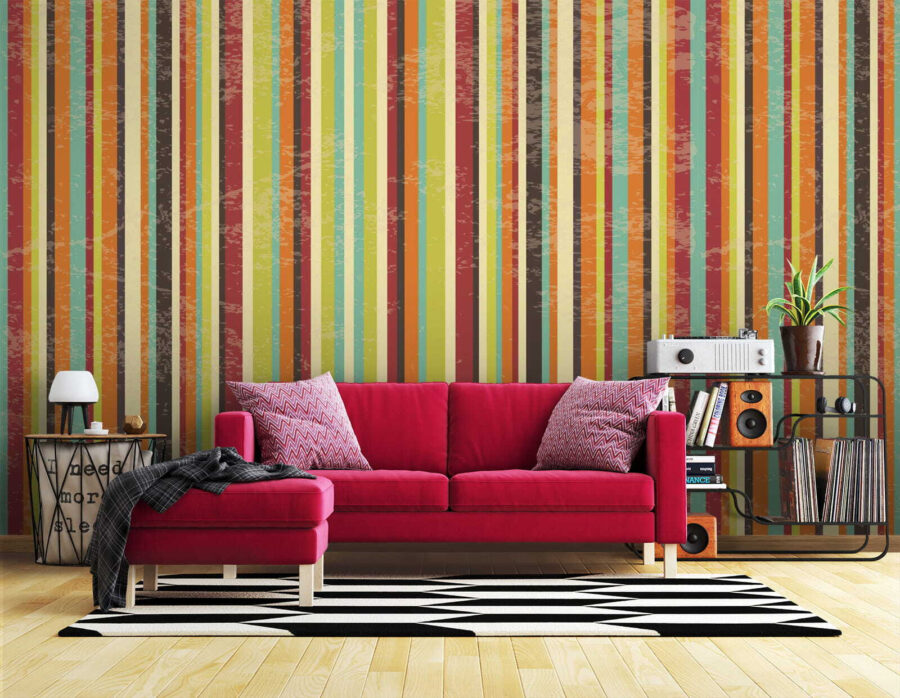 Papier peint Fond rayé coloré avec différentes couleurs – Image 2