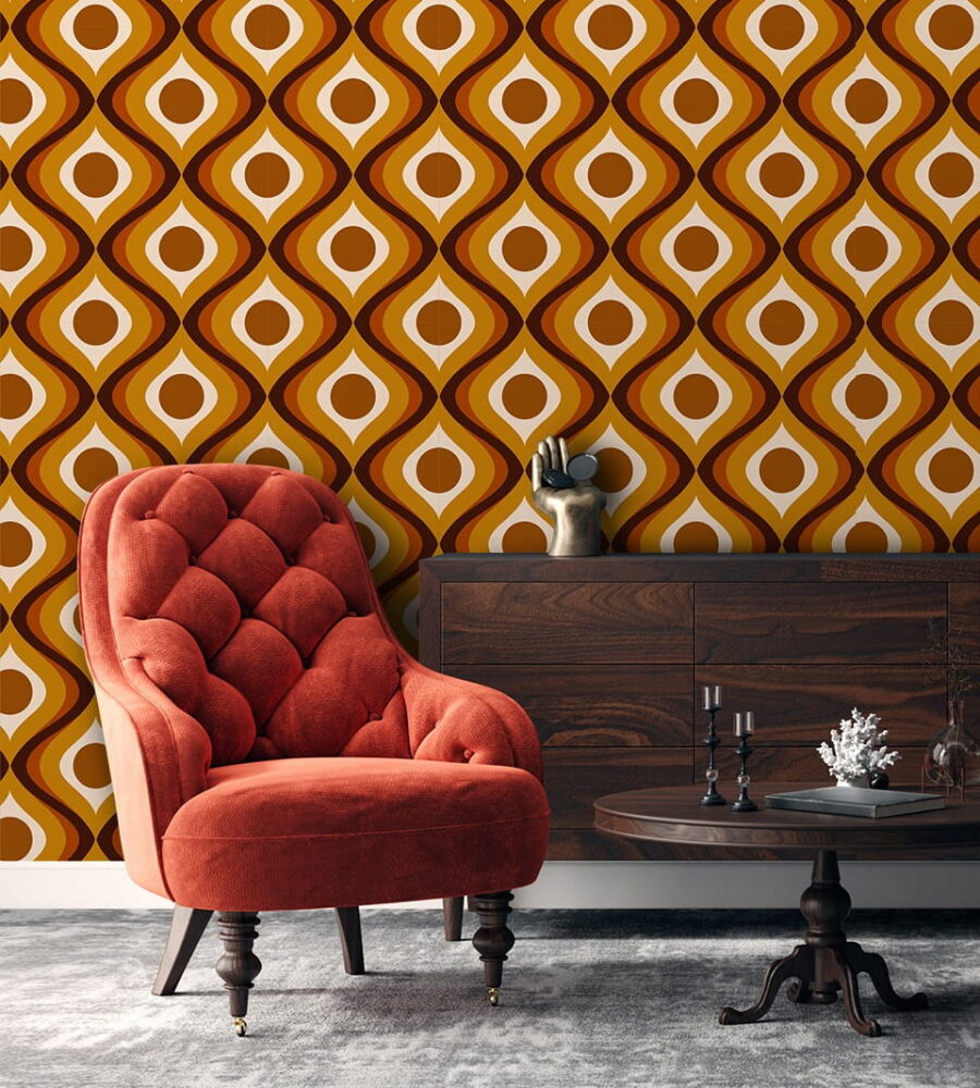Papier peint Motif de cercles et de points