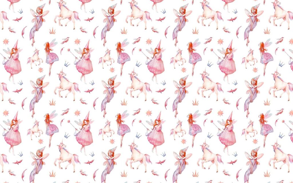 Motif de fées et de licornes Motif de fées et de licornes