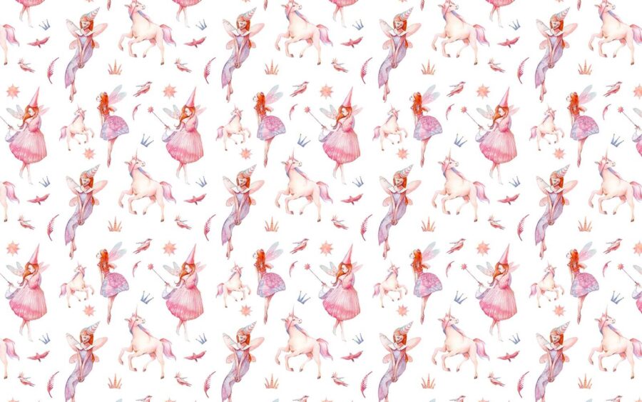 Motif de fées et de licornes Motif de fées et de licornes