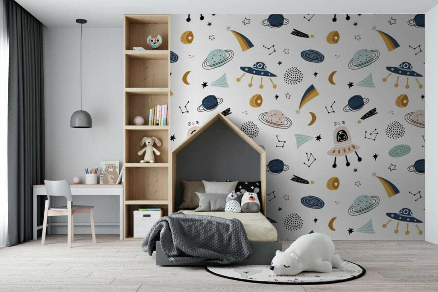 Motif d'objets de dessins animés