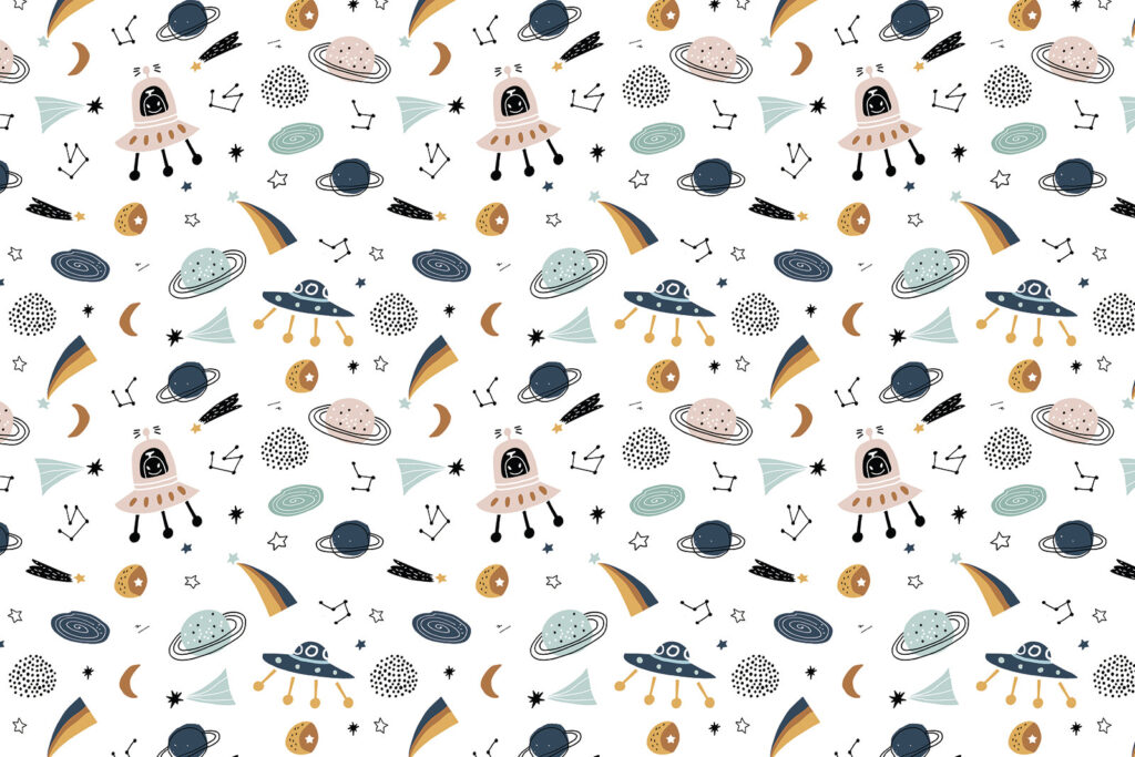 Motif d'objets de dessins animés Motif d'objets de dessins animés