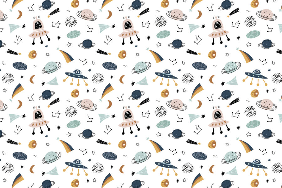 Motif d'objets de dessins animés