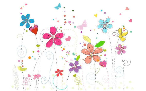Groupe de fleurs avec papillons u51046p 600x375 - Groupe de fleurs avec papillons - tegory