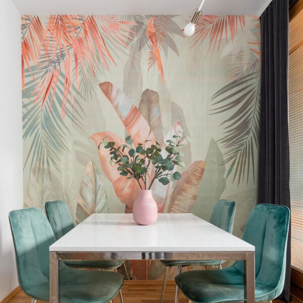Feuillage tropical dans des tons doux et pastel. Feuillage tropical dans des tons doux et pastel.