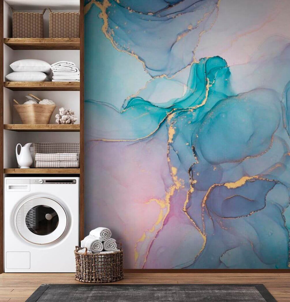 Serene abstract waves of cool colors Serene abstract waves of cool colors