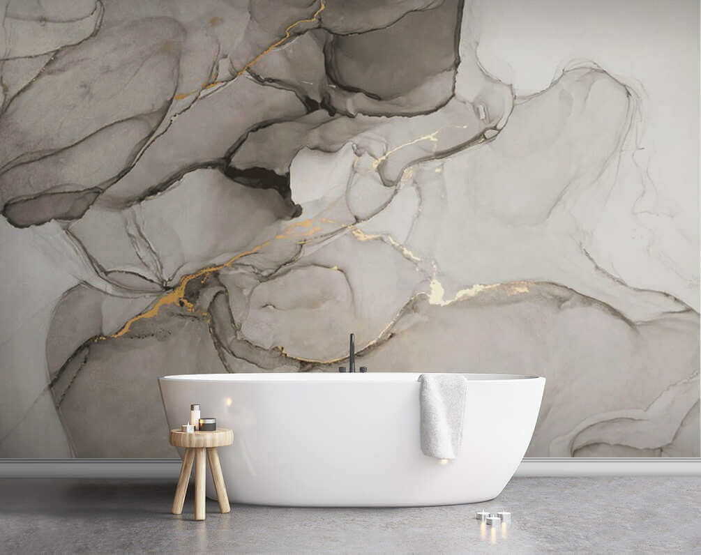 Abstract marbling in black and white Abstract marbling in black and white