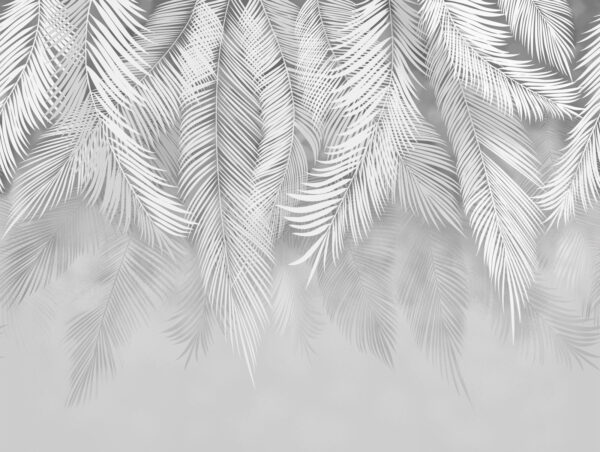 Feuilles blanches sur fond gris Feuilles blanches sur fond gris