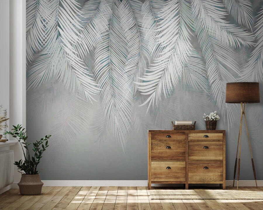 Feuilles blanches sur fond blanc Feuilles blanches sur fond blanc