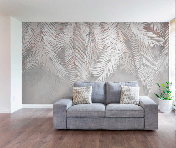 Feuilles blanches sur fond gris Feuilles blanches sur fond gris