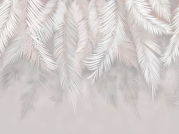 Feuilles blanches sur fond gris Feuilles blanches sur fond gris