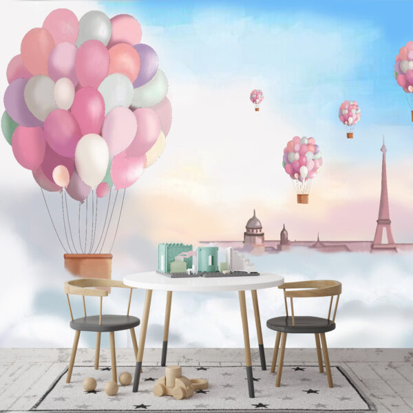 Groupe de ballons flottant dans le ciel Groupe de ballons flottant dans le ciel