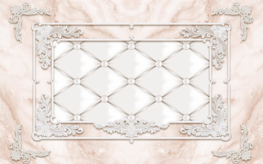 Cadre blanc avec boutons et points blancs Cadre blanc avec boutons et points blancs