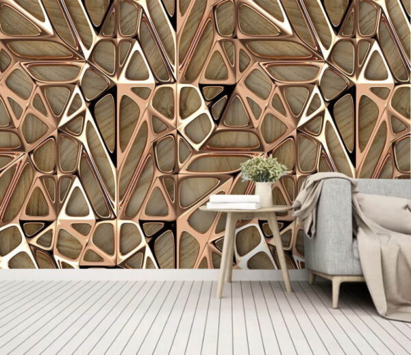 Motif géométrique complexe dans des tons chauds Motif géométrique complexe dans des tons chauds