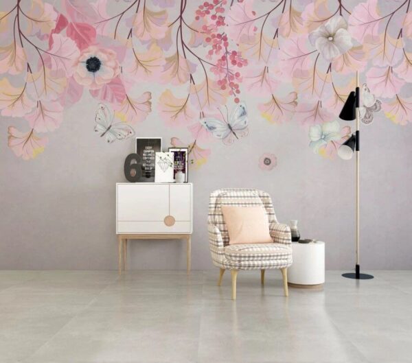 Peinture de fleurs et de papillons u44222pig1m 600x529 - Peinture de fleurs et de papillons