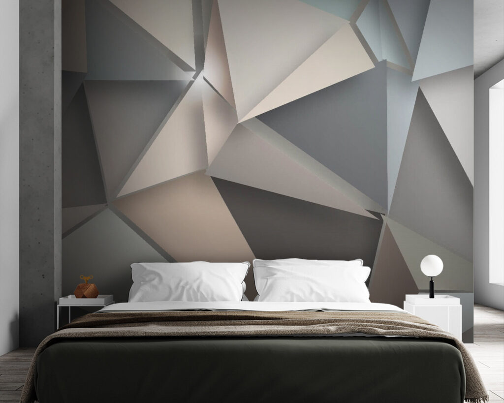 Abstract geometric shapes in soft colors