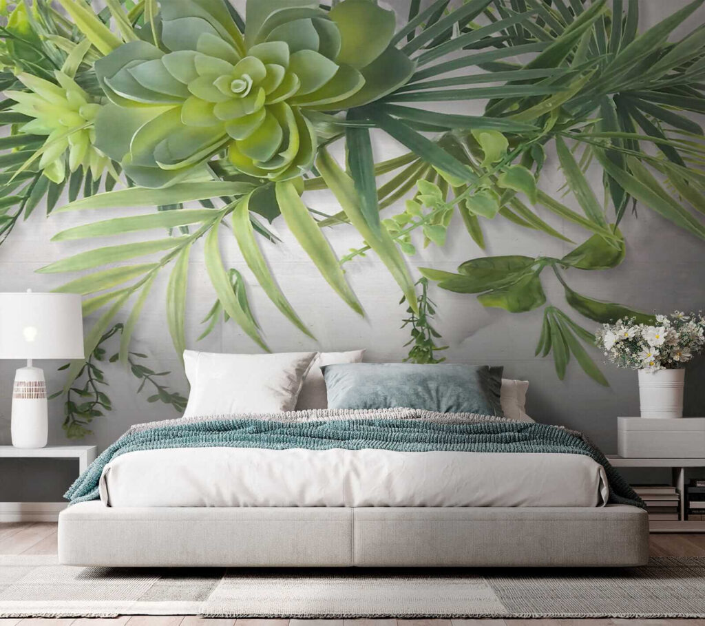 Green plant with leaves