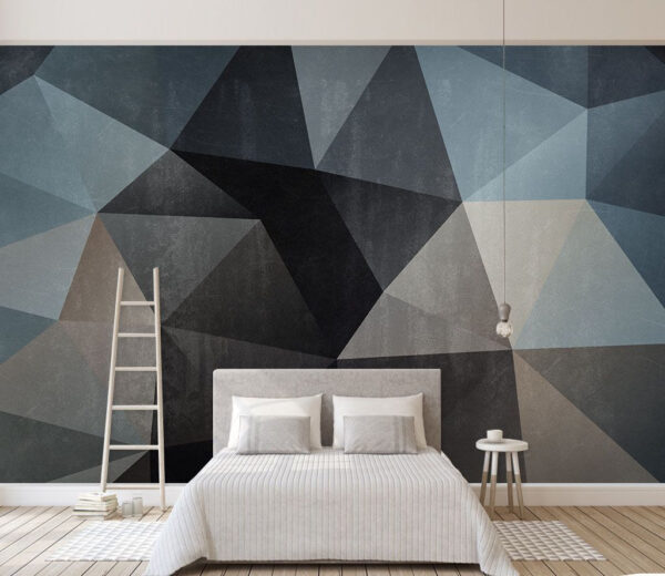 Motif triangulaire noir et gris Motif triangulaire noir et gris