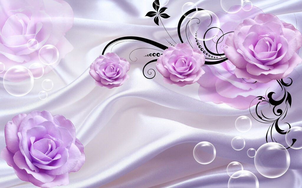 Fleurs violettes sur un tissu blanc Fleurs violettes sur un tissu blanc