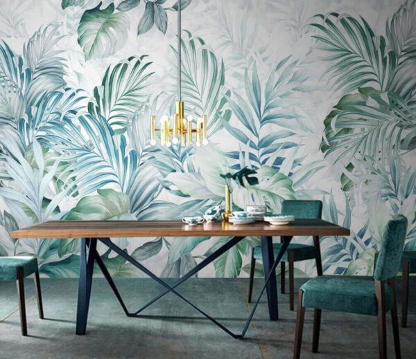 Papier peint avec des feuilles Papier peint avec des feuilles