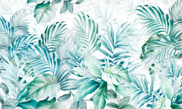 Papier peint avec des feuilles Papier peint avec des feuilles