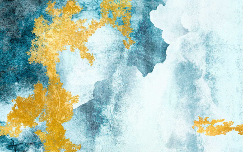 Peinture bleue et jaune Peinture bleue et jaune