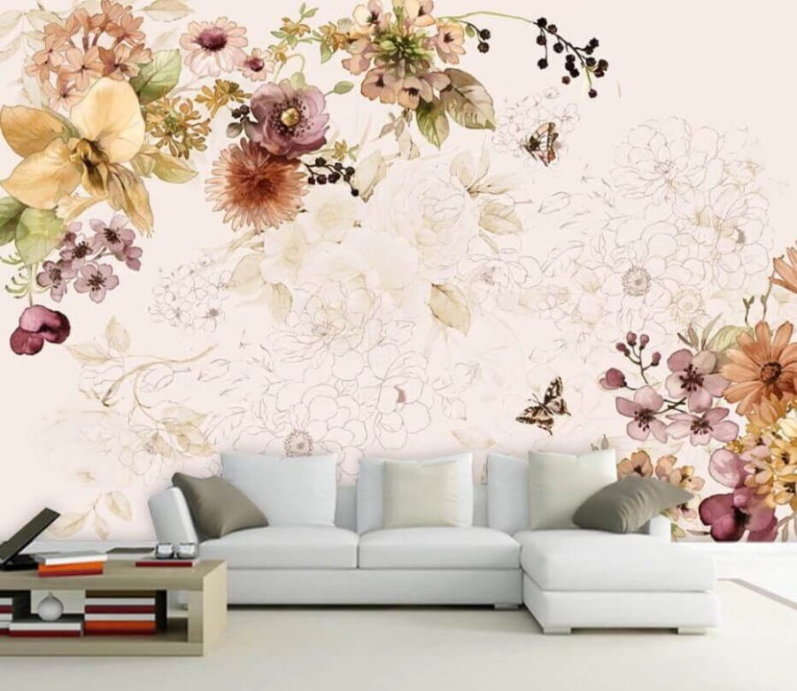Des fleurs délicates aux teintes douces