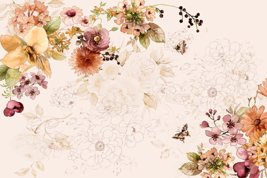 Des fleurs délicates aux teintes douces