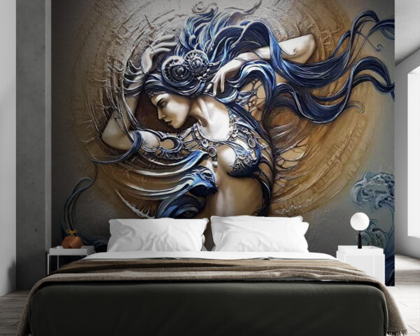 Peinture d'une femme aux cheveux longs Peinture d'une femme aux cheveux longs