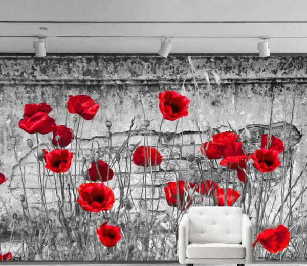 Fleurs rouges dans un champ Fleurs rouges dans un champ