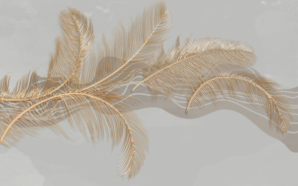 Elegant metallic feather illustration Elegant metallic feather illustration