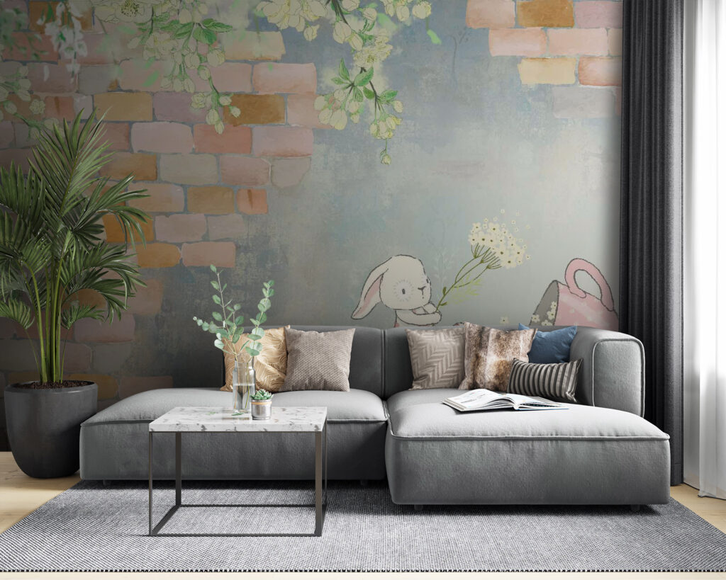 Lapin de dessin animé et maison avec fleurs u38904pig53 1024x819 - Lapin de dessin animé et maison avec fleurs - tegory